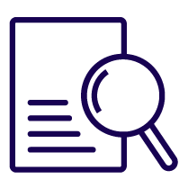 Document and Magnifying Glass